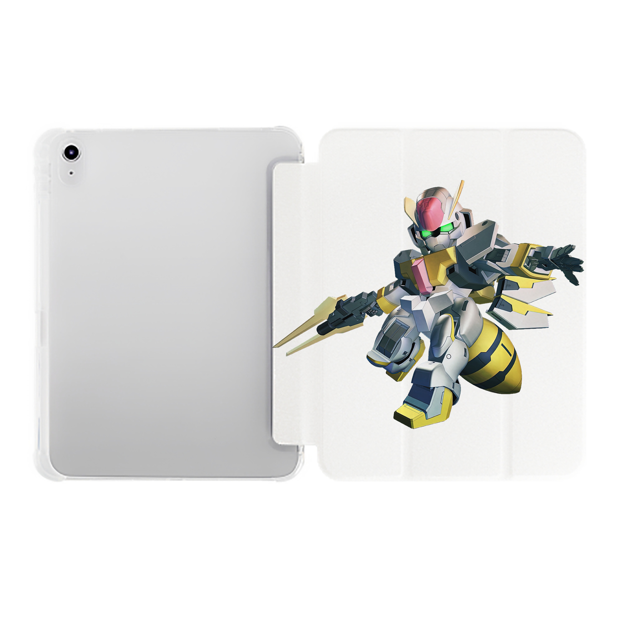 （画像用） 機動戦士ガンダム Mobile Suit Gundam IPad ケース ペン収納付き 三つ折りスタンド PUレザー×シリコン 対応機種9.5/10.5/10.9インチ